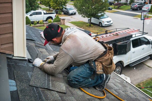 Professional Roofing technician working in Camp Grove, IL